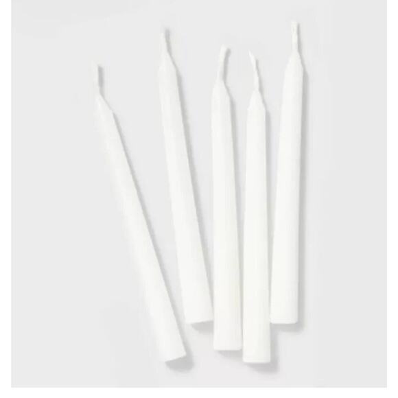 45ct White Hanukkah Menorah Small Candles 3 1/2" H Festival of Lights - Picture 2 of 2